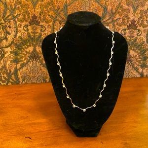 D’Orlan signed vintage silver and rhinestone necklace